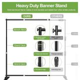 FUDESY 10x10 ft Backdrop Banner Stand, Heavy Duty Adjustable Background Kit With Carrying Bag, Step and Repeat Photography Frame for Trade Show Display Photo Booth Parties