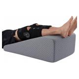 HOMBYS Leg Elevation Pillow for After Surgery, Knee Replacement & Recover, Wedge Pillow for Knee, Hip, Ankle Support, Home Recovery Equipment (Grey, 27in 16in 9in)