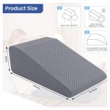HOMBYS Leg Elevation Pillow for After Surgery, Knee Replacement & Recover, Wedge Pillow for Knee, Hip, Ankle Support, Home Recovery Equipment (Grey, 27in 16in 9in)