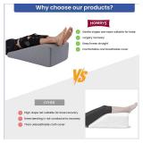 HOMBYS Leg Elevation Pillow for After Surgery, Knee Replacement & Recover, Wedge Pillow for Knee, Hip, Ankle Support, Home Recovery Equipment (Grey, 27in 16in 9in)