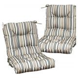 Outdoor Patio Chair Cushions 2 Pack, Seat Back with Ties, Water Resistant Tufted Seat Pads, 42
