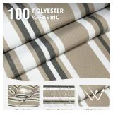 Outdoor Patio Chair Cushions 2 Pack, Seat Back with Ties, Water Resistant Tufted Seat Pads, 42