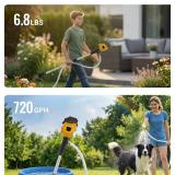 Brushless Stick Water Transfer Pump Compatible with Dewalt 20V Battery(Tool Only), 720GPH Cordless Water Pump Submersible Sump Pump Utility Pump for Pool Garden Pond
