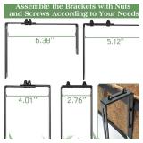 Halatool Railing Window Balcony Deck Planter Boxes Outdoor, 2 Pack 24 Inch Metal Heavy Duty Planter Boxes with Coco Liner for Windowsill Fence Porch Patio Lawn