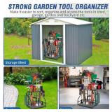 Garden Tool Organizer for Garage, Garden Tool Rack, Up to 58 Long Handled Tools, Yard Tool Holder for Garage, Shed, Outdoor, Tool Stand, Black (Garden Tool Rack)