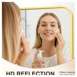 $120 FICTOR Bathroom Mirror, 2 Pack 36"x24" Gold Framed Vanity Mirror for Wall, Shatterproof &Anti-Rust Bathroom Mirrors for Over Sink, Bedroom, Living Room, Entryway, Vertical/Horizontal Mount