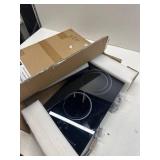 2 Burner Electric Stove 3200W, Drop-in Electric Cooktop with Slide Control, 12 Inch Ceramic Cooktop 220V, 99 Mins Timer, Safety Lock & Extended Zone, Hard Wire