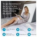 Kolbs Extra Wide Bed Wedge Pillow with Memory Foam Top for GERD and Acid Reflux, Stylish Jacquard Cover, (Extra Large 12 Height (31 x 33 x 12), Multi-Color