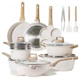 $210 CAROTE 21pcs Pots and Pans Set, Nonstick Cookware Sets, Induction Cookware Kitchen Set Non Stick Cooking Set w/Frying Pans & Saucepans (PFOS, PFOA Free)