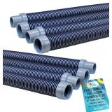 U.S. Pool Supply Pool Vacuum Hose, 8 Piece Pool Hose Set - 40" Blue Flexible Spiral Wound Connector Sections with 1.5" Male & Female Cuff Ends, Replacement Fits Most Inground Automatic Cleaner Brands