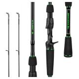 KastKing Zephyr Dual Tip Fishing Rod, Lightweight KastFlex IM6 Graphite Spinning & Casting Rod with Zirconium Oxide Ring Guides, Hook Keeper, EVA Grip, PTS Power Transition System