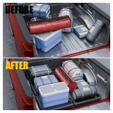 $160 Slide-Out Truck Bed Cargo Tray Compatible with Ford F150 Chevy Silverado GMC Sierra Dodge Ram Toyota Tundra HDPE Lightweight Sliding Organizer Trolley System Accessories (5.2FT+ Bed ONLY)