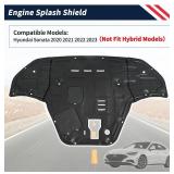 Engine Splash Shield Guard Heavy-Duty PVC for Hyundai Sonata 2020-2023 (Not fit Hybrid) Skid Plate w/Service Holes, Vent Design & Extended Cover- Rustproof