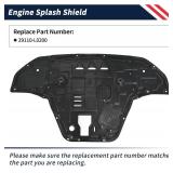 Engine Splash Shield Guard Heavy-Duty PVC for Hyundai Sonata 2020-2023 (Not fit Hybrid) Skid Plate w/Service Holes, Vent Design & Extended Cover- Rustproof