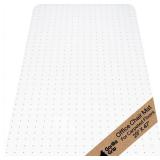 GORILLA GRIP Slip Resistant Clear Office Chair Mat for Carpet Floors, Smooth Rolling Glide Under Desk, Heavy Duty Plastic Computer Mats and Carpeted Floor Protector, Work and Gaming Chairs, 29x47