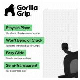 GORILLA GRIP Slip Resistant Clear Office Chair Mat for Carpet Floors, Smooth Rolling Glide Under Desk, Heavy Duty Plastic Computer Mats and Carpeted Floor Protector, Work and Gaming Chairs, 29x47