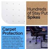 GORILLA GRIP Slip Resistant Clear Office Chair Mat for Carpet Floors, Smooth Rolling Glide Under Desk, Heavy Duty Plastic Computer Mats and Carpeted Floor Protector, Work and Gaming Chairs, 29x47