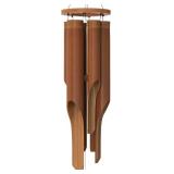 Nalulu Classic Bamboo Wind Chimes - Outside Outdoor Wood Wooden Windchimes, Medium, Handcrafted with Calming Deep Tones, Ideal Home Decor or Gift for Any Occasion