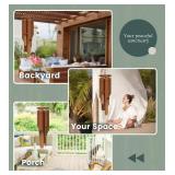 Nalulu Classic Bamboo Wind Chimes - Outside Outdoor Wood Wooden Windchimes, Medium, Handcrafted with Calming Deep Tones, Ideal Home Decor or Gift for Any Occasion
