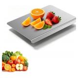 Pure Titanium Cutting Board, Titanium Cutting Boards for Kitchen, Dishwasher Safe Non-Slip Chopping & Kneading Board,Non-Toxic Cutting Board for Meat, Fruits, Vegetables& Bread, 20"x16"