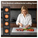 Pure Titanium Cutting Board, Titanium Cutting Boards for Kitchen, Dishwasher Safe Non-Slip Chopping & Kneading Board,Non-Toxic Cutting Board for Meat, Fruits, Vegetables& Bread, 20"x16"