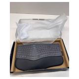 MOKURU Wireless Ergonomic Keyboard, Split Keyboard with Wrist Rest, Full Size 2.4G BT Computer Keyboard, Compatible with Windows, Mac OS, PC Computer/Laptop (Black)