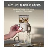 Glass Tea Pot with Infusers for Loose Tea and Drip Coffee Pour Over, Semi Automatic Tea Set with Magnetic Clear Teapot, White