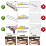 Professional Cake Cutter Slicer Leveler, Commercial 4 Layers Adjustable Stainless Steel Cakes Slice, Large Bread Cutter Toast Cutting Saw, Straight Spatula Baking Level Stratification Birthday Tools
