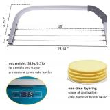 Professional Cake Cutter Slicer Leveler, Commercial 4 Layers Adjustable Stainless Steel Cakes Slice, Large Bread Cutter Toast Cutting Saw, Straight Spatula Baking Level Stratification Birthday Tools