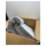 Bedluxe Wedge Pillow Headboard, 3PCS Orthopedic Bed Wedge Pillows Set for After Surgery, Adjustable Pillow Wedge for Acid Reflux&Back Pain Relief, Sleeping, Back Pillow for Bed Sitting Up, White/Grey