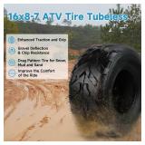 EOPOAYI 16x8-7 ATV Tire Tubeless All-Terrain Replacement for Tao tao Coolster 110cc 125cc Trailmaster Roketa Kazuma UTV Quad 4 Wheeler Coleman CK196 Go Kart Golf Cart Riding Lawn Mower Dune Buggy 4PR