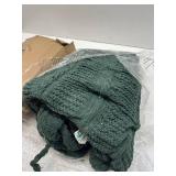 Boho Knitted Chenille Blanket with Tassels - Lightweight & Soft All-Season Throw - 3D Classic Pattern for Living Room Bedroom Couch, Imperial Green, Throw 50"x60"