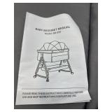 $150 Baby Bassinet, HDJ Baby Bedside Sleeper Bassinet with Storage Basket for Infant, Bedside Crib for 0-6 Months, Dark Gray