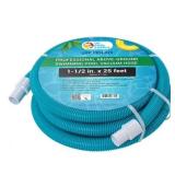 U.S. Pool Supply 1-1/2" x 25 Foot Professional Above Ground Swimming Pool Vacuum Hose with Swivel Cuff - Removable Cuff, Cut to Fit - Compatible with Filter Pumps, Filtration Systems, Chlorinators