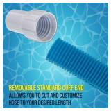 U.S. Pool Supply 1-1/2" x 25 Foot Professional Above Ground Swimming Pool Vacuum Hose with Swivel Cuff - Removable Cuff, Cut to Fit - Compatible with Filter Pumps, Filtration Systems, Chlorinators