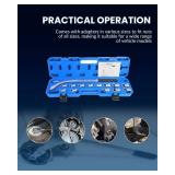 DPTOOL 15pc Idler Timing Belt Tensioner Pulley Removal Tool Kit Universal Auxiliary Idler Adjustment Wrench with Hex and Dodecagonal Adapters