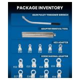 DPTOOL 15pc Idler Timing Belt Tensioner Pulley Removal Tool Kit Universal Auxiliary Idler Adjustment Wrench with Hex and Dodecagonal Adapters