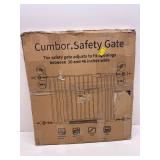 Cumbor 30-46" Baby Gate for Stairs, Toddler Safety Essentials for The House, Auto Close Dog Gate for Doorways, Mom