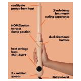 Rotating Curling Iron 1 inch 2025 New Version - Automatic Hair Curler - Self Spinning Curling Wand for Medium to Long Hair Length (Peach)