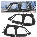 StarknightMT UTV Cab Enclosure Compatible with Polaris 2014-2023 RZR XP 4 1000/19-21 XP4 Turbo, Upgraded Zipper with Puncture-Resistant PVC Soft Upper Door Side Window