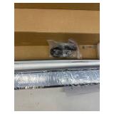 32 Inch Linear Shower Drain Silver Floor Drain for Bathroom Kitchen Rectangular 2 in 1 Floor Drain Tile Insert Cover 304 Stainless Steel Easy Install with Hair Strainer, Adjustable Leveling Feet