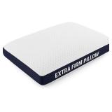 Extra Firm Pillow, Memory Foam Core Support for Side and Back Sleepers, Neck Alignment, Comfortable Loft, Washable Cover, Fits Standard Pillowcases, Designed to Hold Shape Night After Night