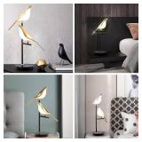 $149 SOMINA Gold Bird Table Lamp with Acrylic Shade Adjustable Angle Bedside Night Light for Living Room Bedroom Study Modern Decorative Desk Lamp