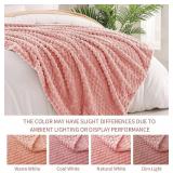Exclusivo Mezcla Fleece Throw Blanket for Couch, Extra Large Fuzzy Dusty Pink Bed Blankets, Soft Cozy Plush Sofa Throws for All Seasons, 50x70 Inches