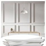 Lunghaa 6-Frame Premade Accent Wall Molding Kit, Ready-to-Assemble Wainscoting Panels, Pre-Cut Chair Rail Moulding Trim for Home D cor