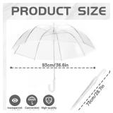 10 Pcs Clear Umbrellas Wedding bulk, Transparent Umbrellas, Windproof Large Clear Umbrella for Outdoor Events, Wedding Supplies
