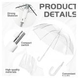 10 Pcs Clear Umbrellas Wedding bulk, Transparent Umbrellas, Windproof Large Clear Umbrella for Outdoor Events, Wedding Supplies