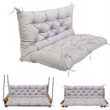 Swing Replacement Cushions for Outdoor: 2-3 Seater Bench Waterproof Cushion with Ties - 4in Thick Swing Cushion for Garden Furniture Patio Porch
