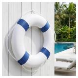 20 Inch / 50cm Pool Safety Life Preserver Throw Ring Buoy- Swim Foam Rings for Swimming Pool Wall Decoration