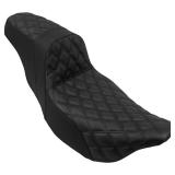 $148 One-Piece Seat Driver & Passenger Seat 2-Up Fit for Harley Touring Road King FLHR Road Glide FLTR Street Glide FLHX Electra Glide Ultra Limited FLHT 2009-2023 (Black Stitching)